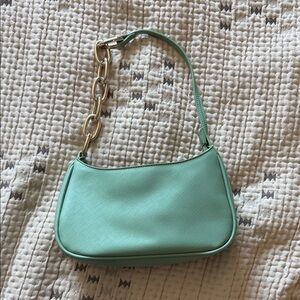 House of Want Green Mini Bag with Chain Detail